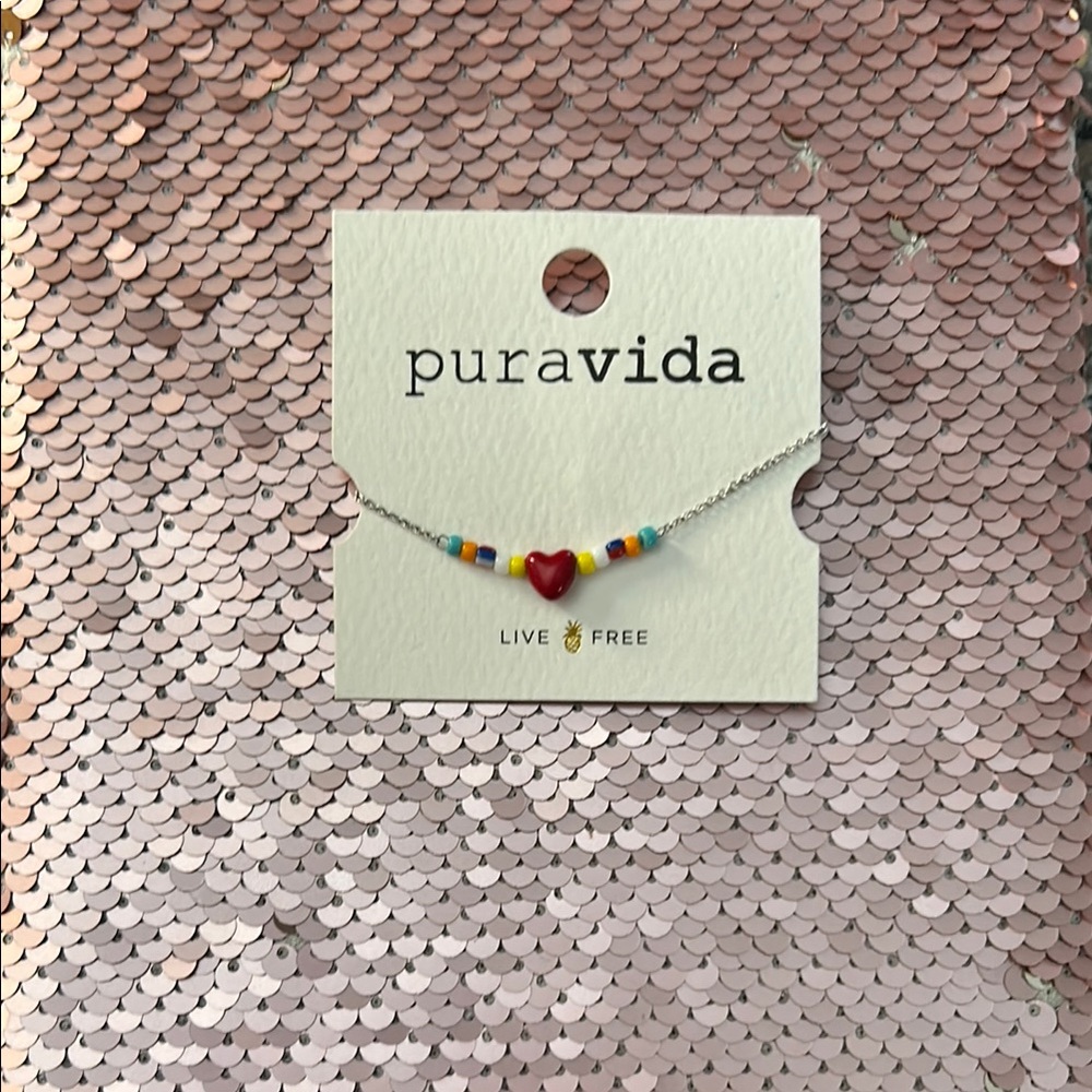 Pura Vida Red and Blue Necklace